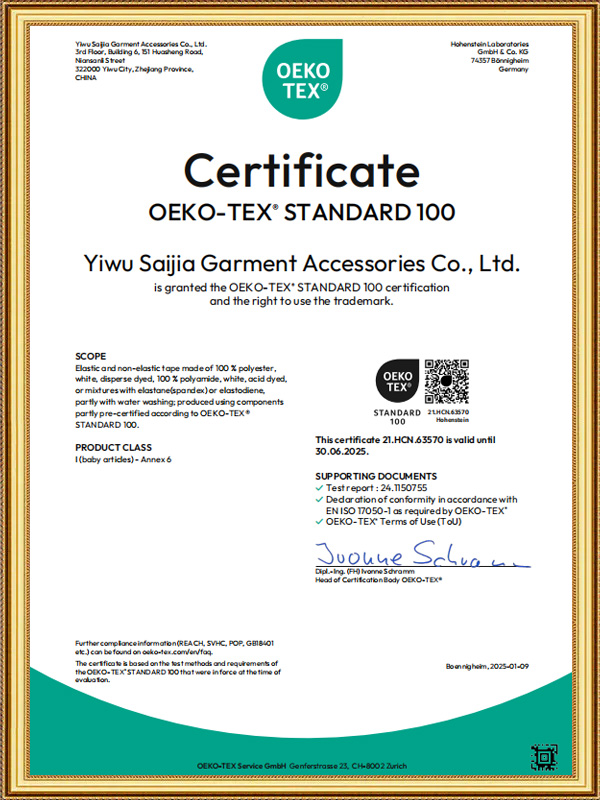 certificado OEKO