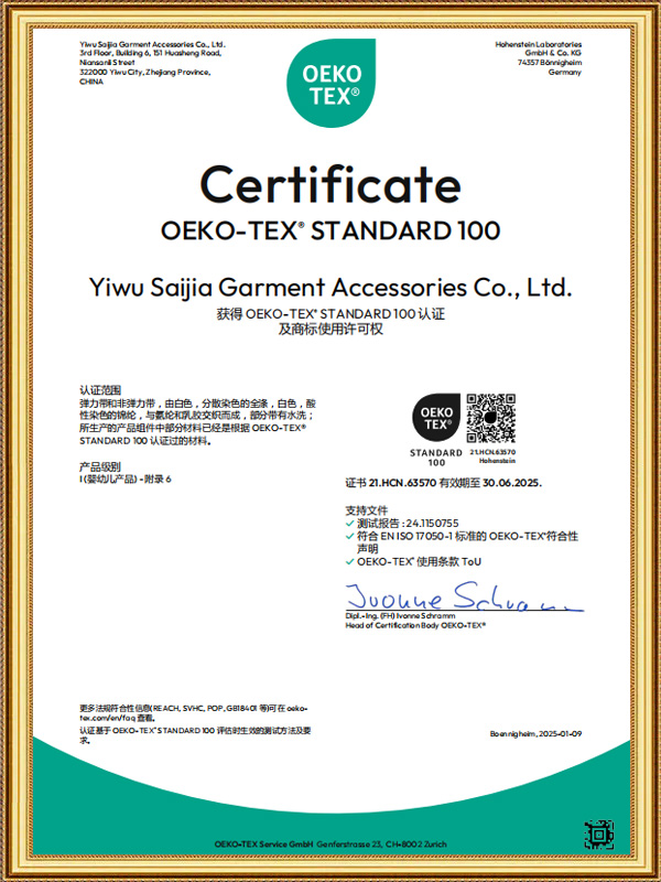 certificado OEKO